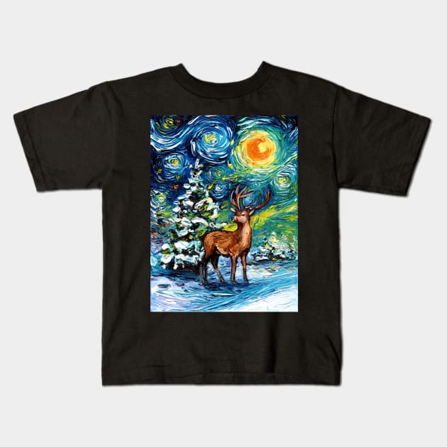 Silent Night Kids T-Shirt by sagittariusgallery